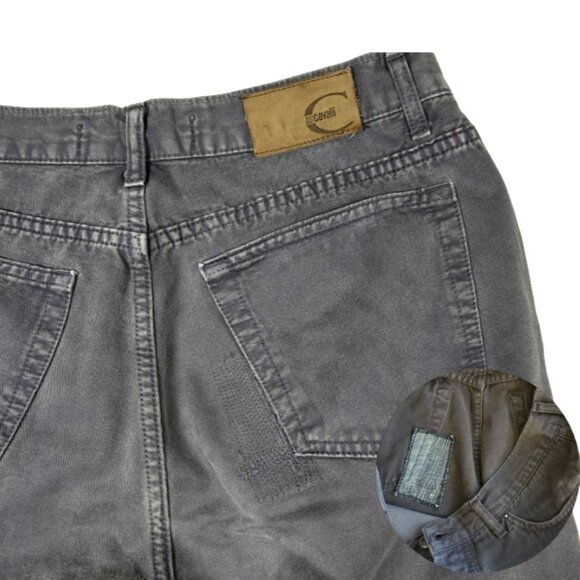 Just Cavalli Jeans Mens 30x30 Button Fly Made in Italy‎ Grey 100% Cotton Patched - Picture 8 of 15
